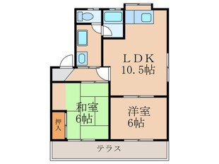 フラット田園の物件間取画像